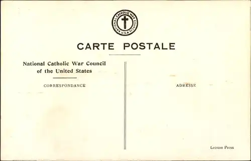 Ak Amiens Somme, Maison Lafayette, National Catholic War Council of the United States