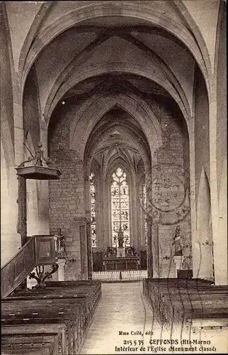 Ak Ceffonds Haute Marne, Interieur de l'Eglise