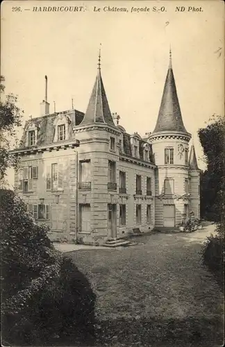 Ak Hardricourt Yvelines, Le Chateau, facade S.-O.