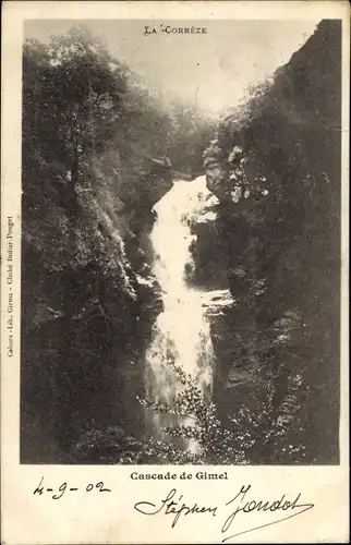 Ak Gimel les Cascades Corrèze, Cascade de Gimel, Panorama