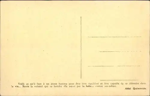 Ak Ille et Vilaine Frankreich, L'Abbe Quemerais, L'Olympique Breton, Bibliotheque monumentale