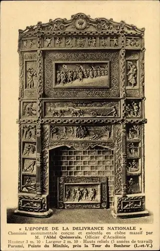 Ak Ille et Vilaine Frankreich, L'Abbe Quemerais,l'Epopee de la Delivrance, Bibliotheque monumentale