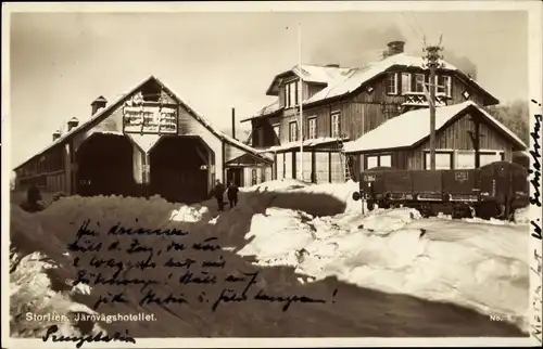 Ak Storlien Åre Schweden, Järnvägshotellet, Schnee