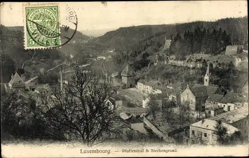 Ak Pfaffenthal Luxemburg, Panorama mit Siechengrund