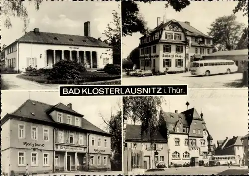 Ak Bad Klosterlausnitz in Thüringen, Kurhotel Köppe, Erholungsheim Holzland, Moorbad, Markt