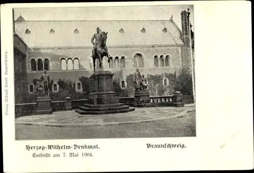 Ak Braunschweig in Niedersachsen, Herzog Wilhelm Denkmal