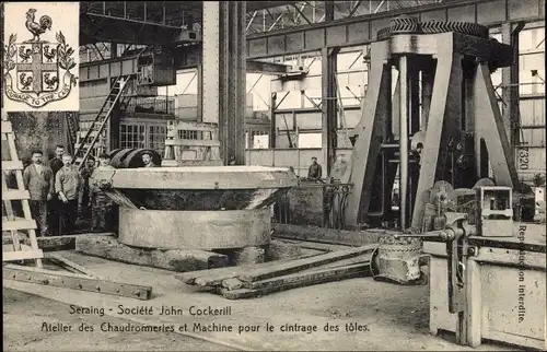 Ak Seraing Wallonien Lüttich, Etablissements Cockerill, Atelier des Chaudronneries