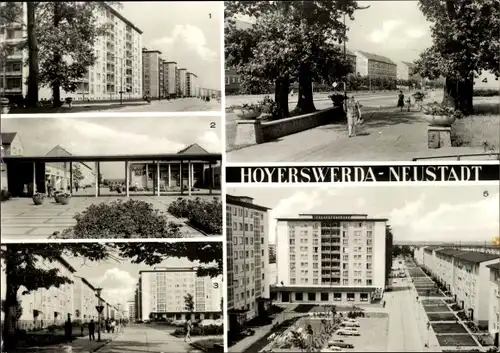 Ak Hoyerswerda in der Oberlausitz, Neustadt, Magistrale, Kaufhof, Bert-Brecht-Straße