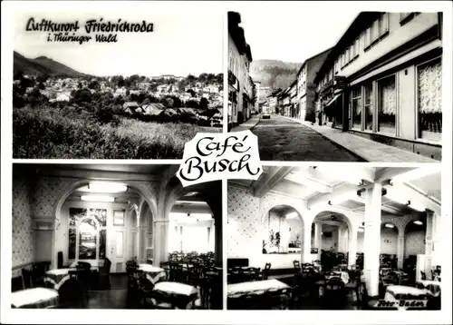 Ak Friedrichroda im Thüringer Wald, Cafe Busch, Innenansicht, Totalansicht