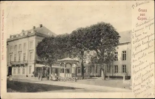 Ak Eupen Wallonien Lüttich, Straßenpartie