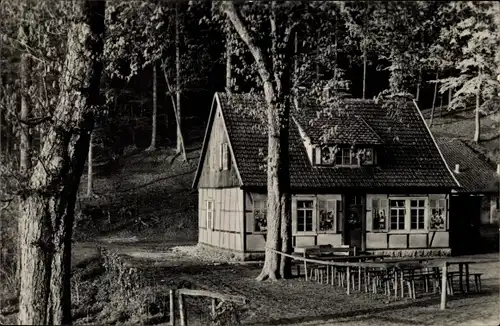 Ak Heilbad Heiligenstadt Eichsfeld Thüringen, Waldgaststätte Neunbrunnen, Außenansicht