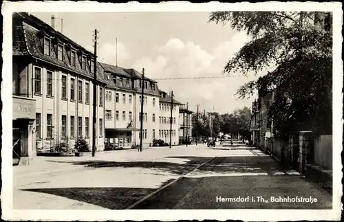 Ak Hermsdorf in Thüringen, Bahnhofstraße