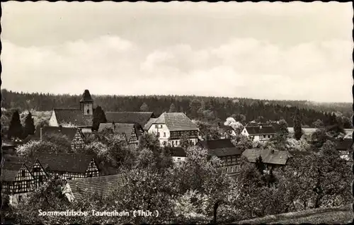 Ak Tautenhain in Thüringen, Panorama, Kirchturm