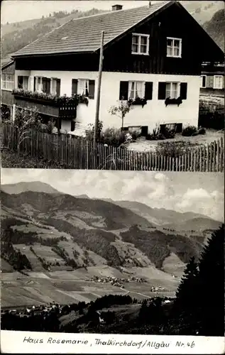 Foto Ak Thalkirchdorf Oberstaufen im Allgäu, Haus Rosemarie, Außenansicht, Ortsansicht, Panorama