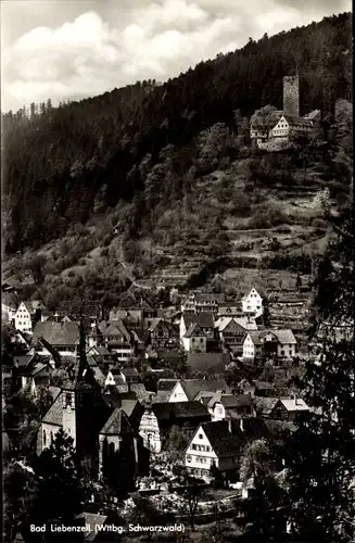 Ak Bad Liebenzell im Schwarzwald, Ortsansicht, Burg