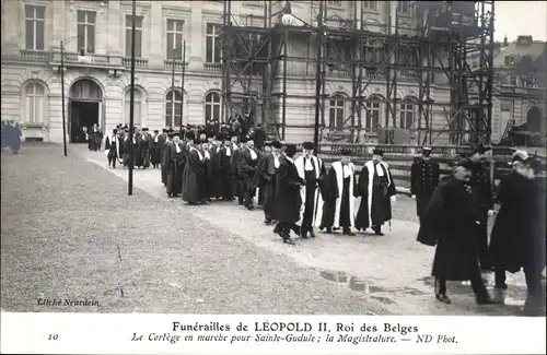 Ak Bruxelles Brüssel, Funerailles de Leopold II, Roi des Belges