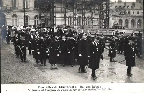 Ak Brüssel, Beerdigung vom belgischen König Leopold II