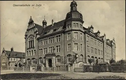 Ak Zeitz in Sachsen Anhalt, Oberrealschule