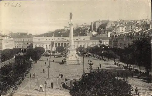 Ak Lisboa Lissabon Portugal, Platz, Denkmal