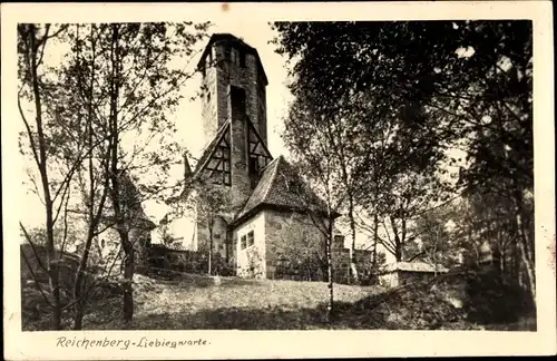 Ak Liberec Reichenberg in Böhmen, Liebiegwarte