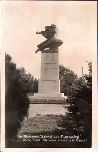 Ak Beograd Belgrad Serbien, Zahvalnost Francuskoj
