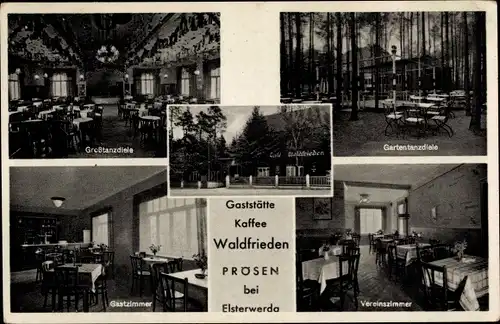 Ak Prösen Röderland Brandenburg, Gaststätte Waldfrieden, Inh. Reinhold Deutschmann