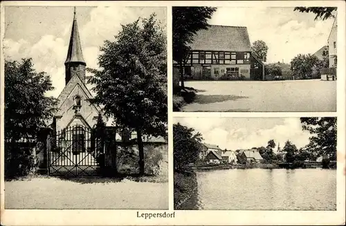 Ak Leppersdorf Wachau Sachsen, Kirche, Marktplatz, Wasserblick