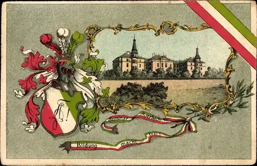 Passepartout Wappen Ak Auerbach im Vogtland, Seminar, Wappen