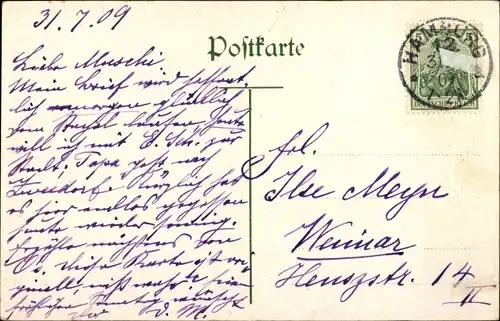 Künstler Ak Hamburg, XVI. Deutsches Bundesschießen 1909, Vierländer in Tracht