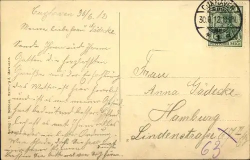 Ak Nordseebad Cuxhaven, Villa Rosenhof, Pension Burmeister, Strichweg 122