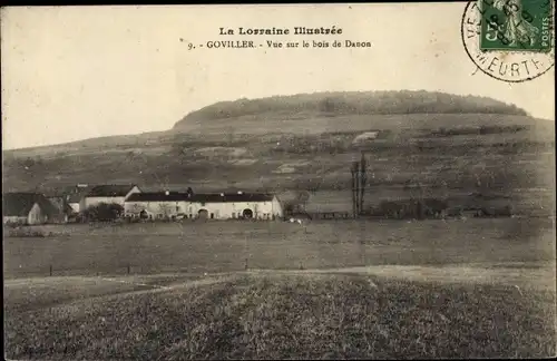 Ak Goviller Lorraine Meurthe et Moselle, vue sur le bois de Danon