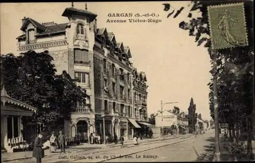 Ak Livry Gargan Seine Saint Denis, Avenue Victor Hugo