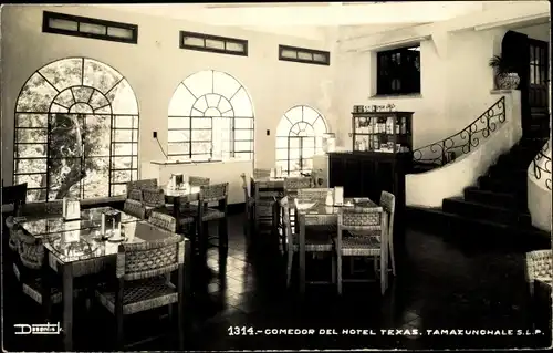 Ak Tamazunchale Mexiko, Comedor del Hotel Texas