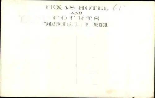 Ak Tamazunchale Mexiko, Comedor del Hotel Texas