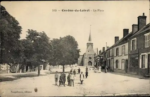 Ak Cerdon Loiret, La Place