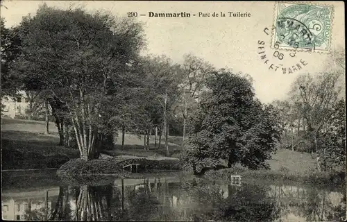 Ak Dammartin Seine et Marne, Parc de la Tuilerie