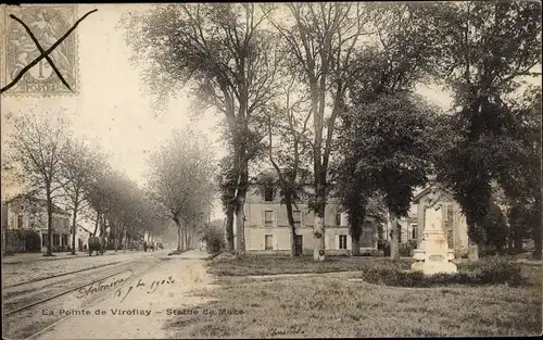 Ak Viroflay Yvelines, Statue de Maze