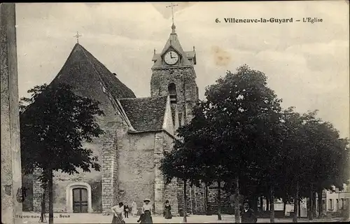 Ak Villeneuve la Guyard Yonne, Eglise