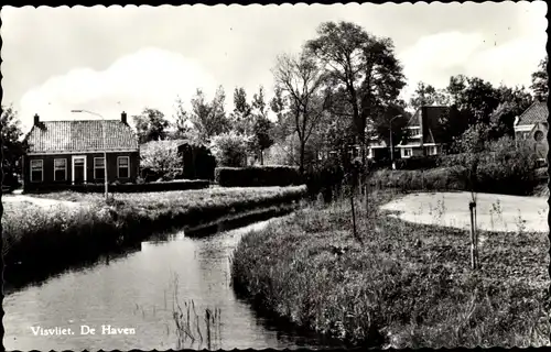 Ak Visvliet Groningen, De Haven, Häuser