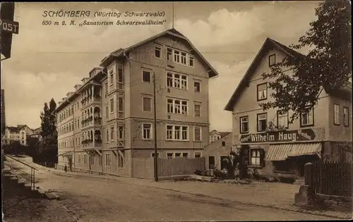 Ak Schömberg Baden Württemberg, Sanatorium Schwarzwaldheim