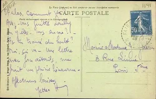 Ak Fains Meuse, Vue sur l'Ornain