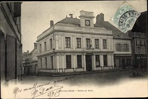 Ak Bray sur Seine Seine et Marne, Hotel de Ville