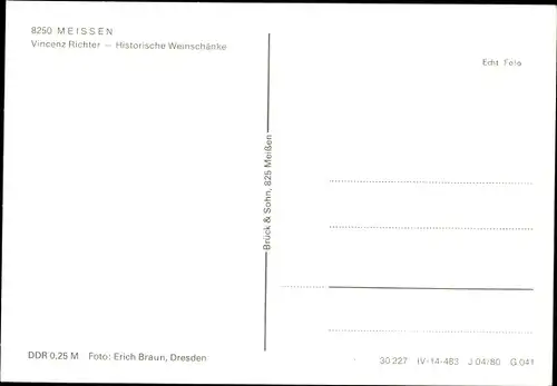 Ak Meißen Sachsen, Historische Weinschänke