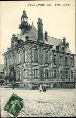 Ak Etrépagny Eure, L'Hotel de Ville