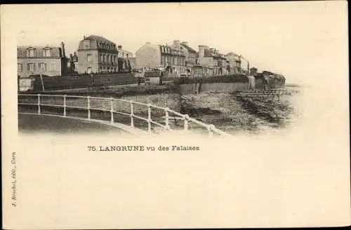 Ak Langrune sur Mer Calvados, vu des Falaises