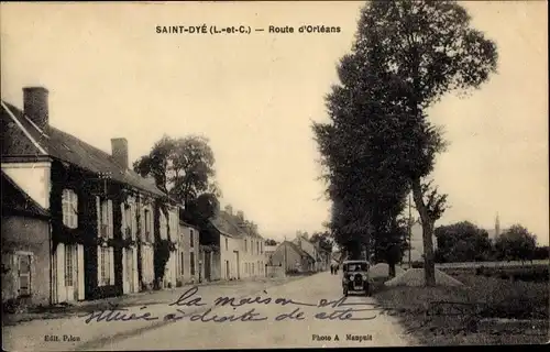 Ak Saint Dyé sur Loire Loir et Cher, Route d'Orleans