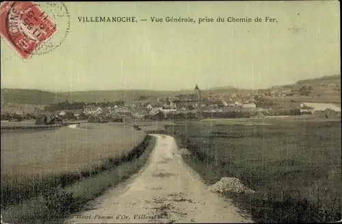 Ak Villemanoche Yonne, Vue generale