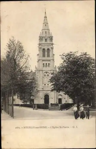 Ak Neuilly sur Seine Hauts de Seine, Église Saint Pierre