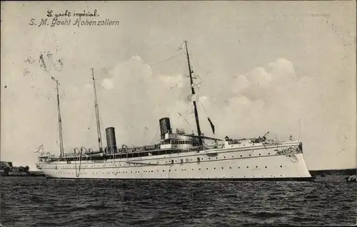 Ak Deutsches Kriegsschiff, SMS Hohenzollern, Kaiseryacht