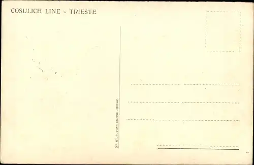 Ak Dampfer Saturnia, Cosulich Line Trieste